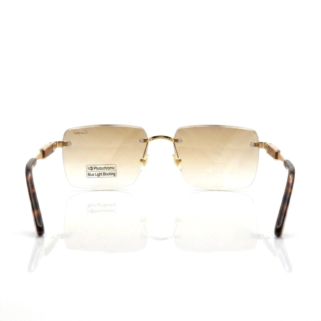 Cartier Photochromic & Blue Light Square Sunglasses
