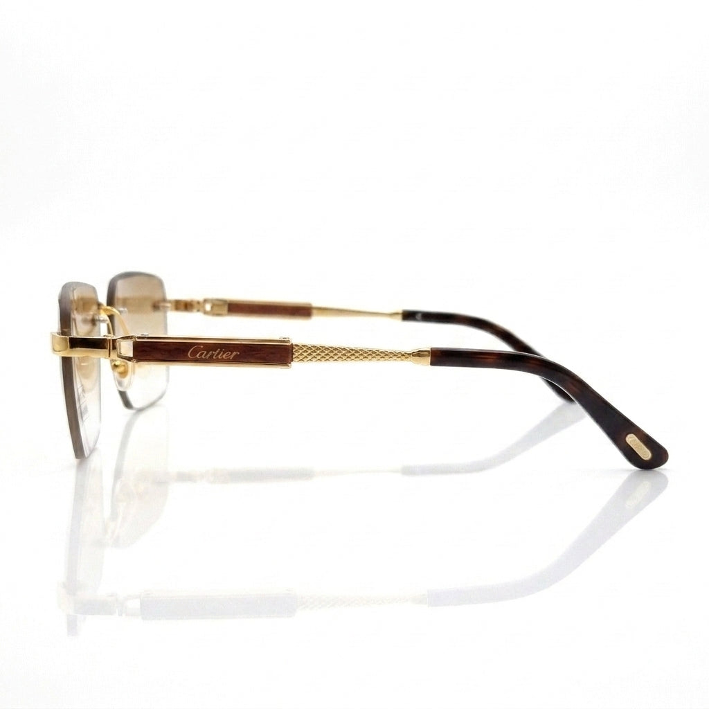 Cartier Photochromic & Blue Light Square Sunglasses
